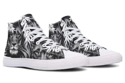 image-Printed Couple High-top Canvas Shoes