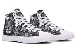 image-Printed Couple High-top Canvas Shoes