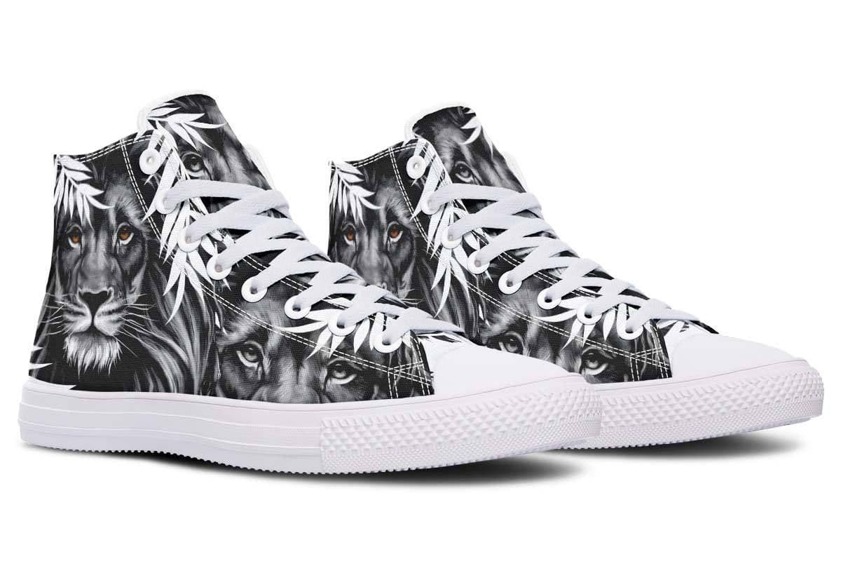image-Printed Couple High-top Canvas Shoes