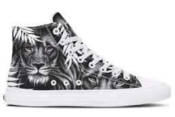 image-Printed Couple High-top Canvas Shoes