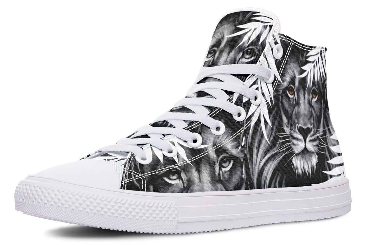 image-Printed Couple High-top Canvas Shoes