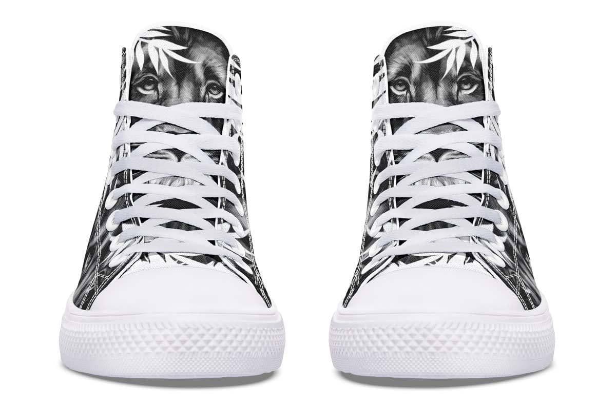 image-Printed Couple High-top Canvas Shoes