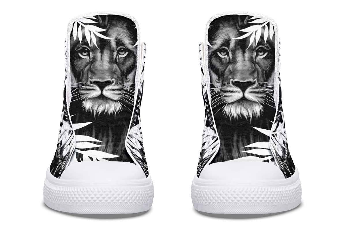 image-Printed Couple High-top Canvas Shoes