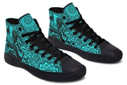 image-Fashion Print Couple High-Top Canvas Shoes