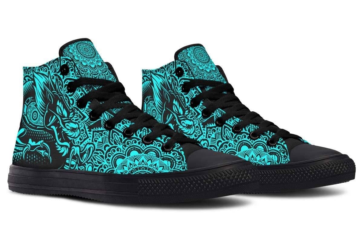 image-Fashion Print Couple High-Top Canvas Shoes