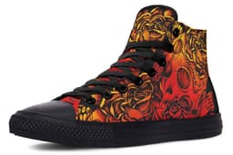 image-Fashion Print Couple High-Top Canvas Shoes