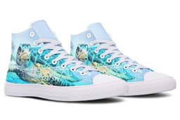 image-Fashion Print Couple High-Top Canvas Shoes