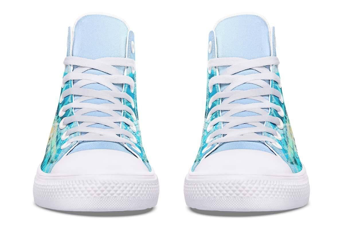 image-Fashion Print Couple High-Top Canvas Shoes