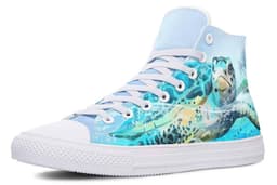 image-Fashion Print Couple High-Top Canvas Shoes