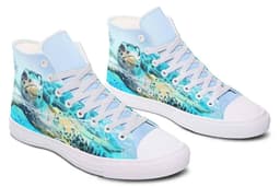 image-Fashion Print Couple High-Top Canvas Shoes