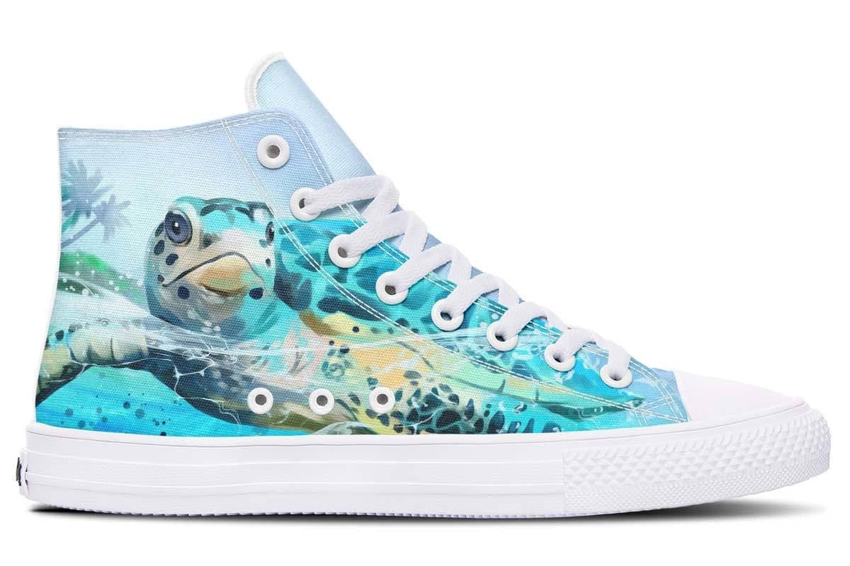 image-Fashion Print Couple High-Top Canvas Shoes