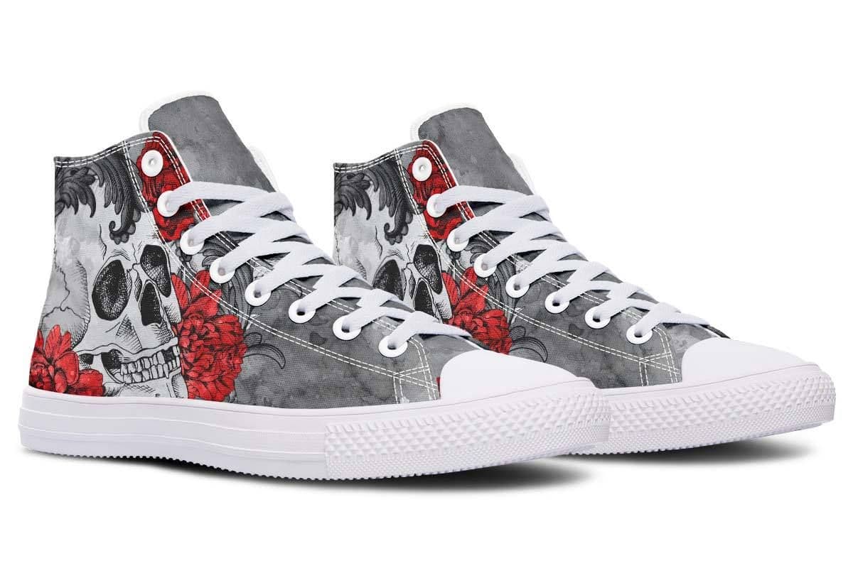 image-Fashion Print Couple High-Top Canvas Shoes