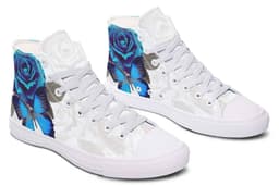 image-Fashion Print Couple High-Top Canvas Shoes