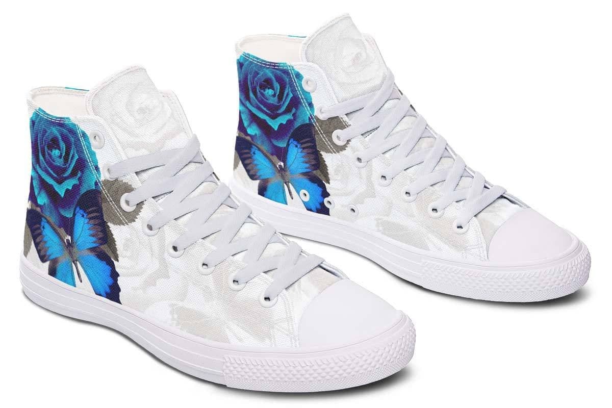 image-Fashion Print Couple High-Top Canvas Shoes