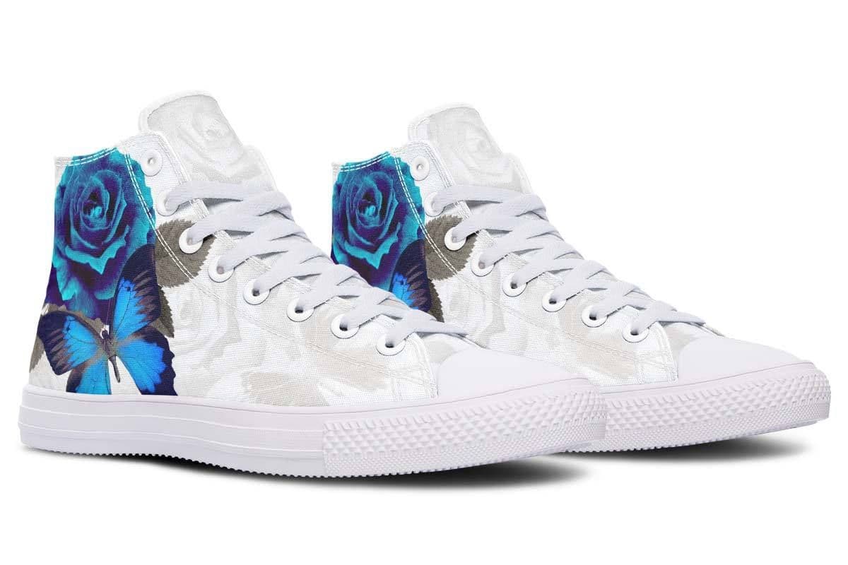 image-Fashion Print Couple High-Top Canvas Shoes