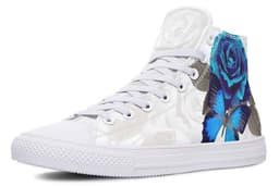 image-Fashion Print Couple High-Top Canvas Shoes