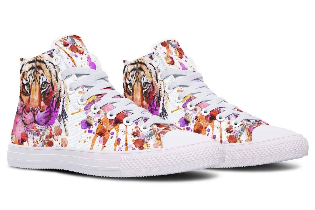 image-Printed Couple High-top Canvas Shoes