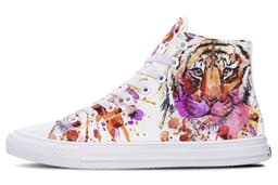image-Printed Couple High-top Canvas Shoes