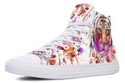 image-Printed Couple High-top Canvas Shoes