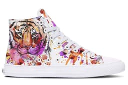 image-Printed Couple High-top Canvas Shoes