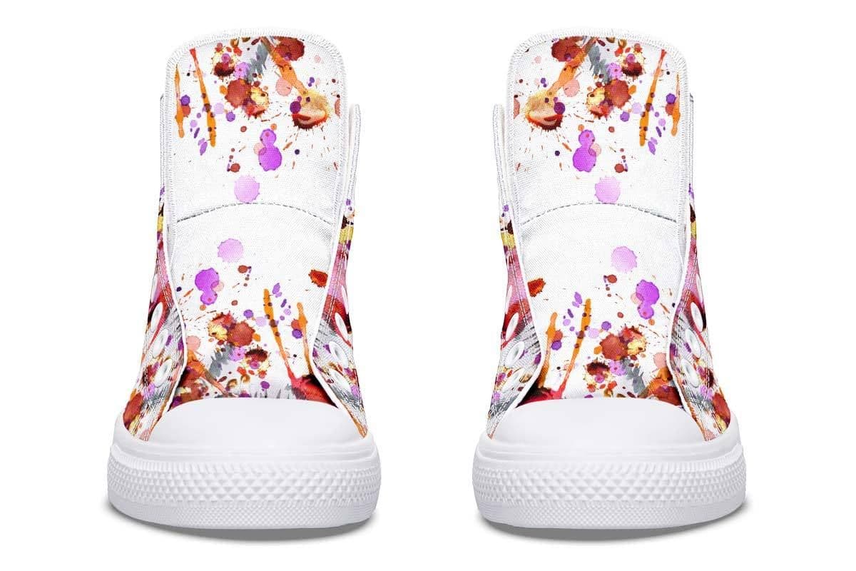 image-Printed Couple High-top Canvas Shoes