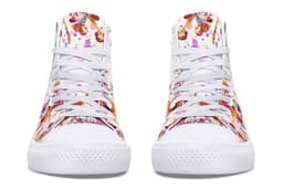 image-Printed Couple High-top Canvas Shoes