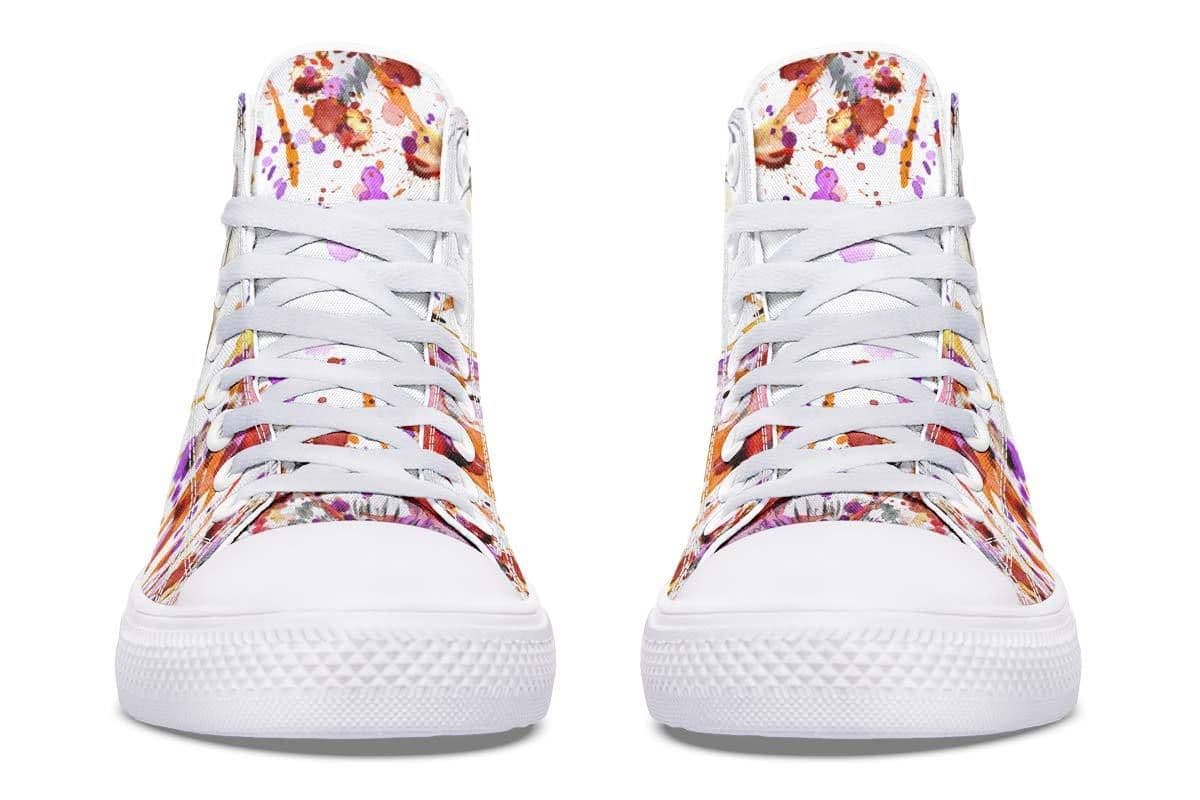 image-Printed Couple High-top Canvas Shoes
