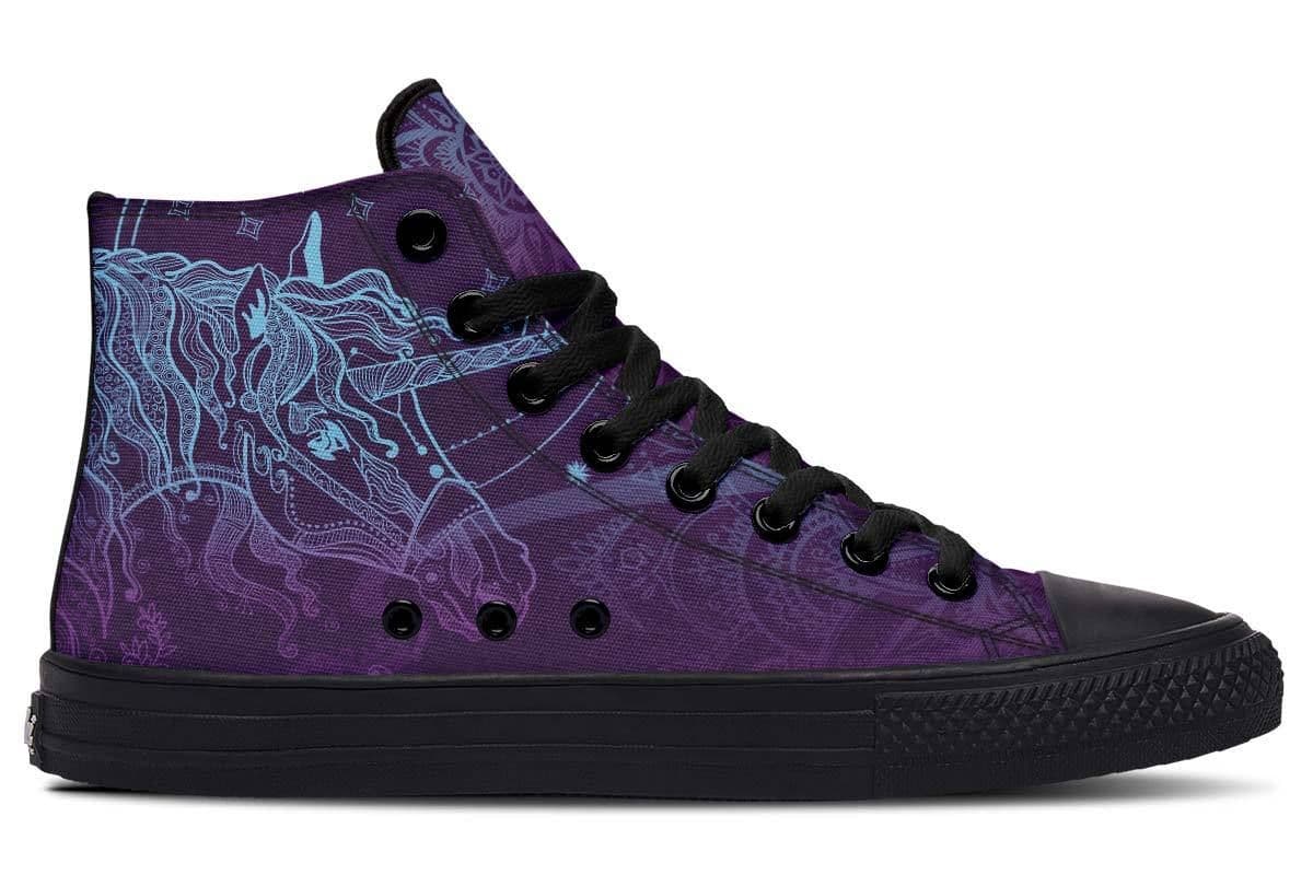 image-Printed Couple High-top Canvas Shoes