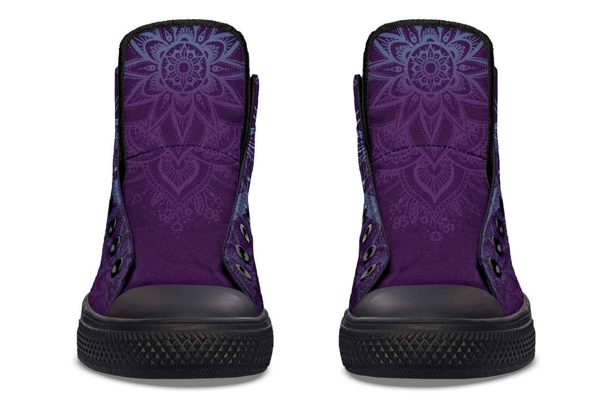 image-Printed Couple High-top Canvas Shoes