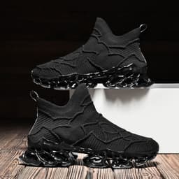 image-Trendy Men's Flyknit Mesh Casual Sneakers
