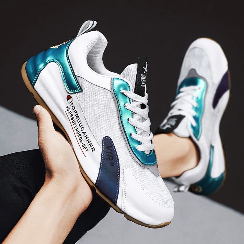 image-Men's Mesh Breathable Sneakers Fashion New Contrast Color