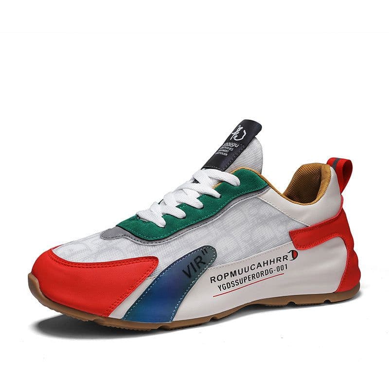 image-Men's Mesh Breathable Sneakers Fashion New Contrast Color