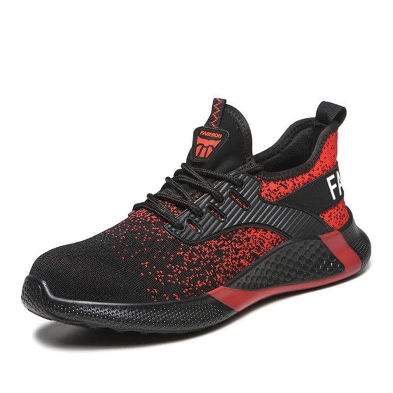 image-Summer Men's Labor Insurance Shoes Anti-smashing Anti-puncture Fly Woven Mesh