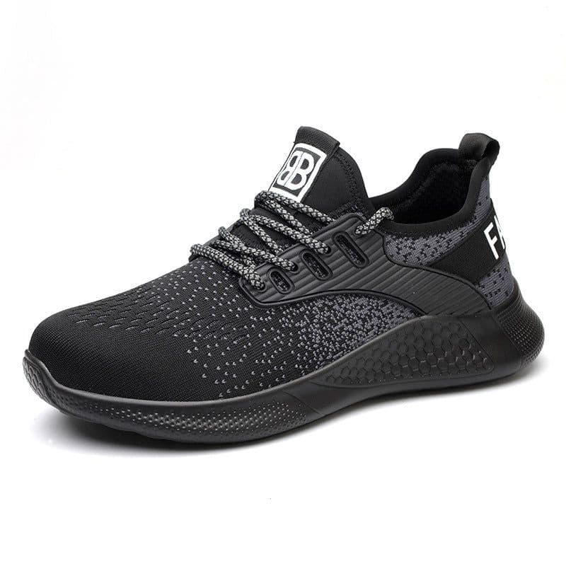 image-Summer Men's Labor Insurance Shoes Anti-smashing Anti-puncture Fly Woven Mesh