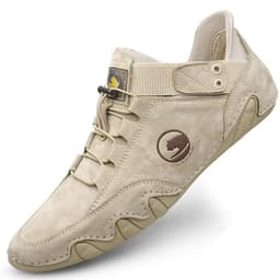 image-Breathable Genuine Leather Men's Casual Shoes For Outdoor Sports