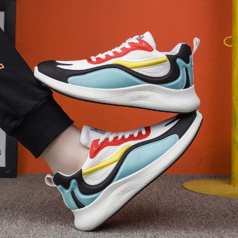 image-Fashionable Comfortable Casual Men's Flying Woven Breathable Sneakers