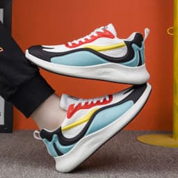 image-Fashionable Comfortable Casual Men's Flying Woven Breathable Sneakers