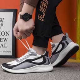 image-Fashionable Comfortable Casual Men's Flying Woven Breathable Sneakers