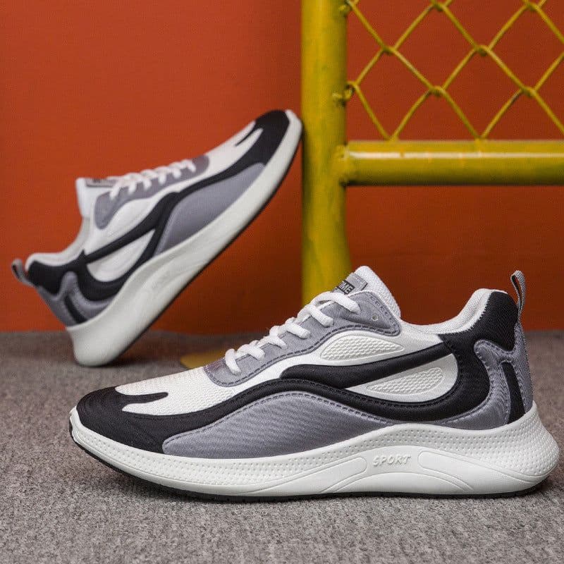 image-Fashionable Comfortable Casual Men's Flying Woven Breathable Sneakers