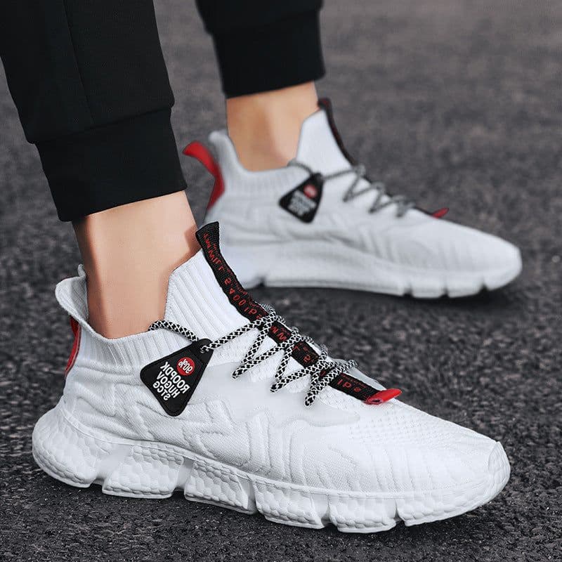 image-Summer New Men's Shoes Fashion Flying Woven Shoes Mesh Shoes