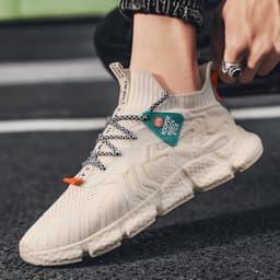 image-Summer New Men's Shoes Fashion Flying Woven Shoes Mesh Shoes