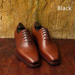 image-Men's Lace-Up Pointed Toe Wear Resistant Square Vintage Leather Shoes