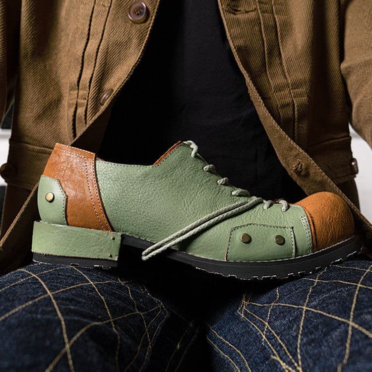 image-Men's And Women's Fashion Simple Leather Shoes