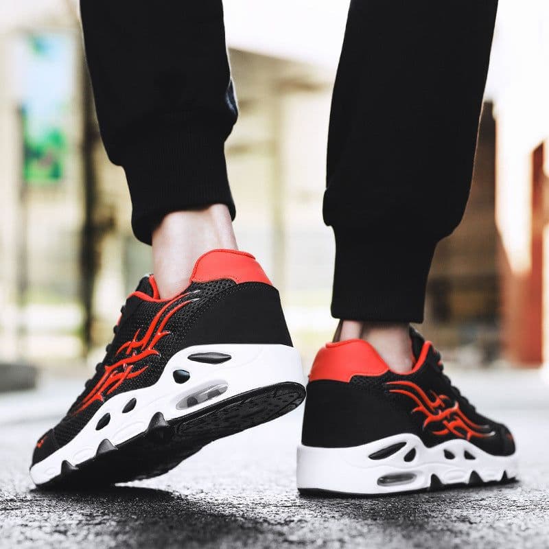 image-Summer New Large Size Mesh Breathable Youth Air Cushion Casual Sneakers Men's Korean Style Trendy Running Men's Shoes
