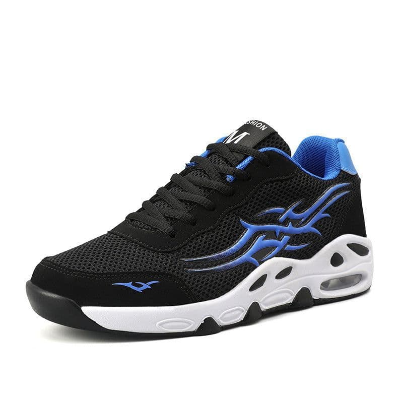 image-Summer New Large Size Mesh Breathable Youth Air Cushion Casual Sneakers Men's Korean Style Trendy Running Men's Shoes