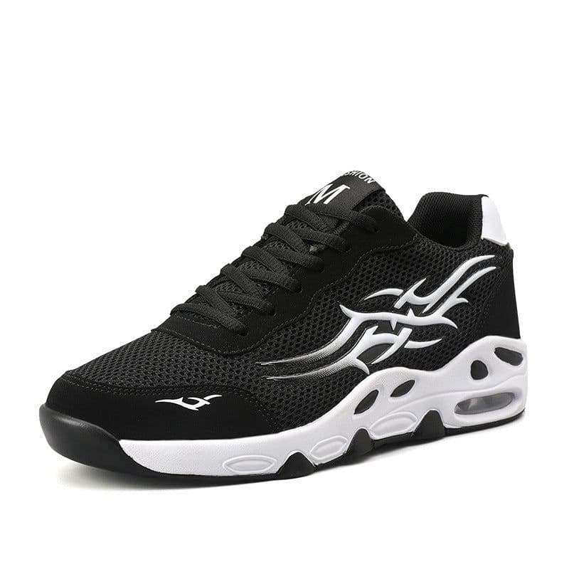 image-Summer New Large Size Mesh Breathable Youth Air Cushion Casual Sneakers Men's Korean Style Trendy Running Men's Shoes