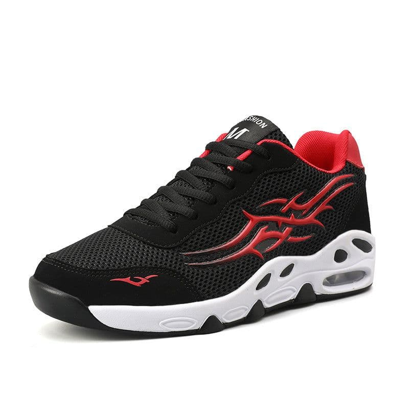 image-Summer New Large Size Mesh Breathable Youth Air Cushion Casual Sneakers Men's Korean Style Trendy Running Men's Shoes