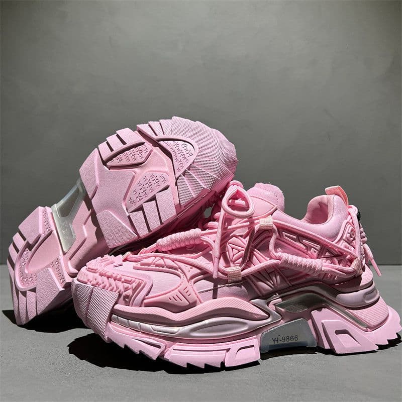 image-Men's Genuine Leather Niche Platform Shoes