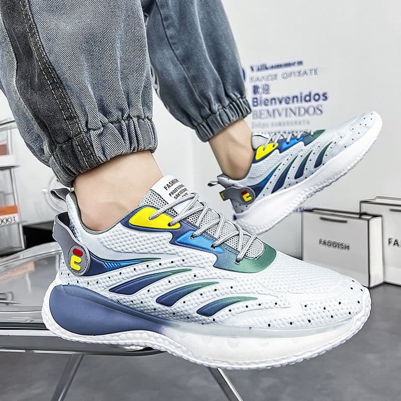 image-Men's New Mesh Sneakers Breathable Soft Sole Casual