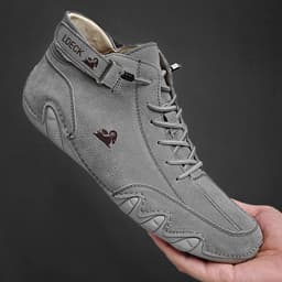 image-Men's High Top Cotton Shoes Casual Fleece Thickening
